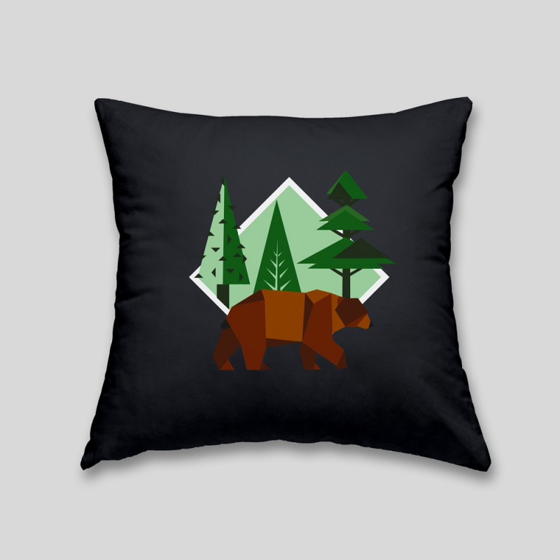 Coussin ours brun Coussin ours brun